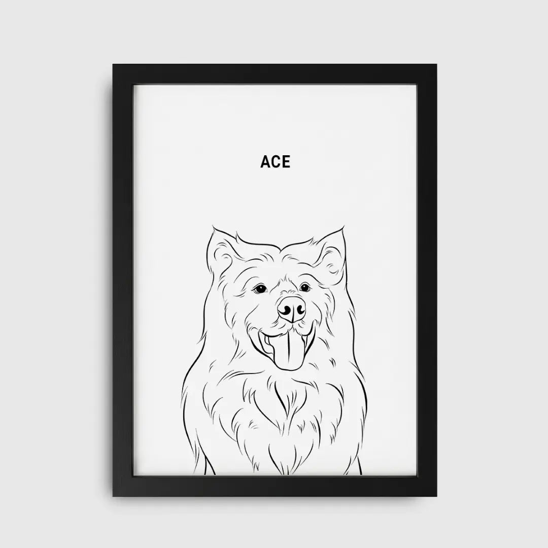 Line Art Pet Portrait