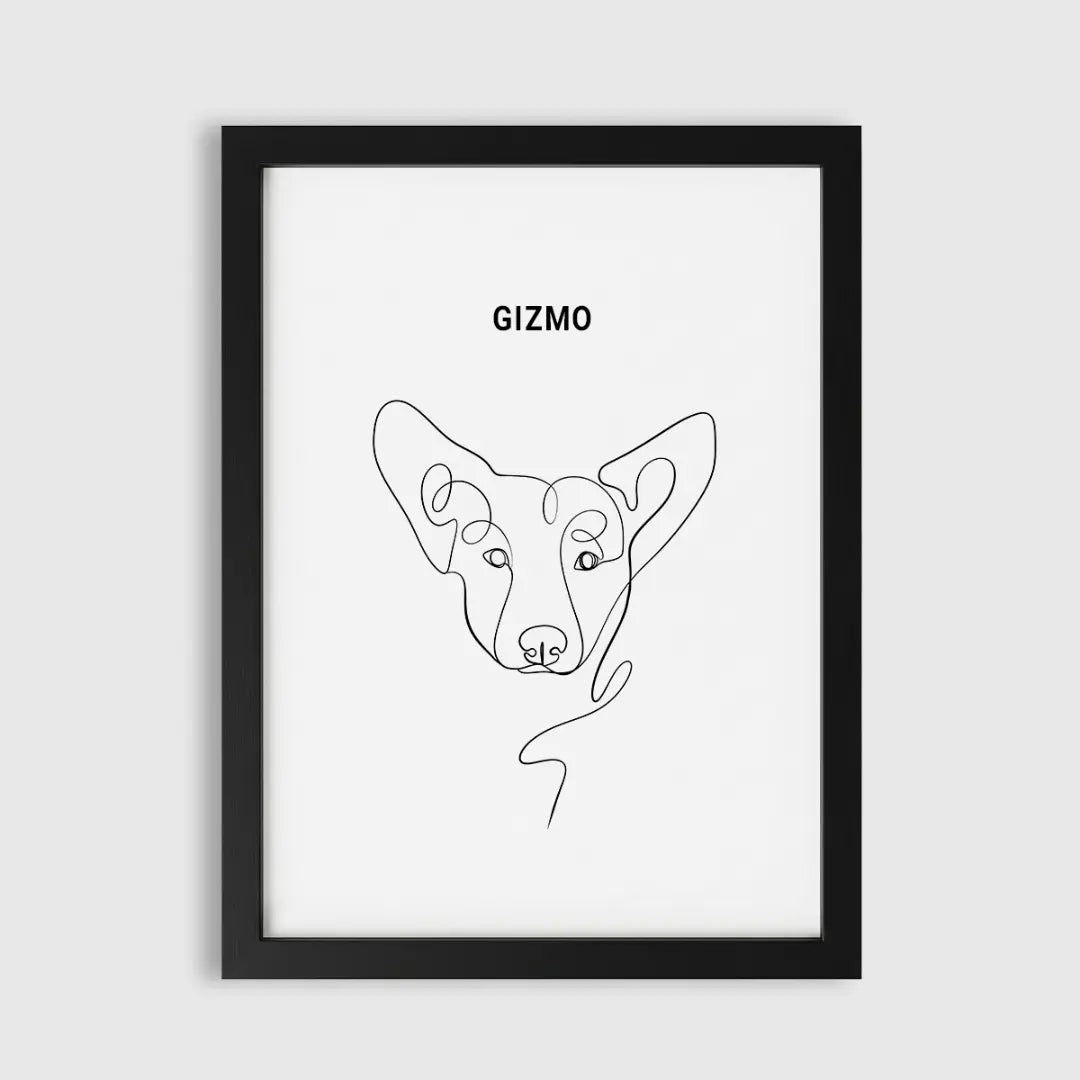 Line Art Pet Portrait