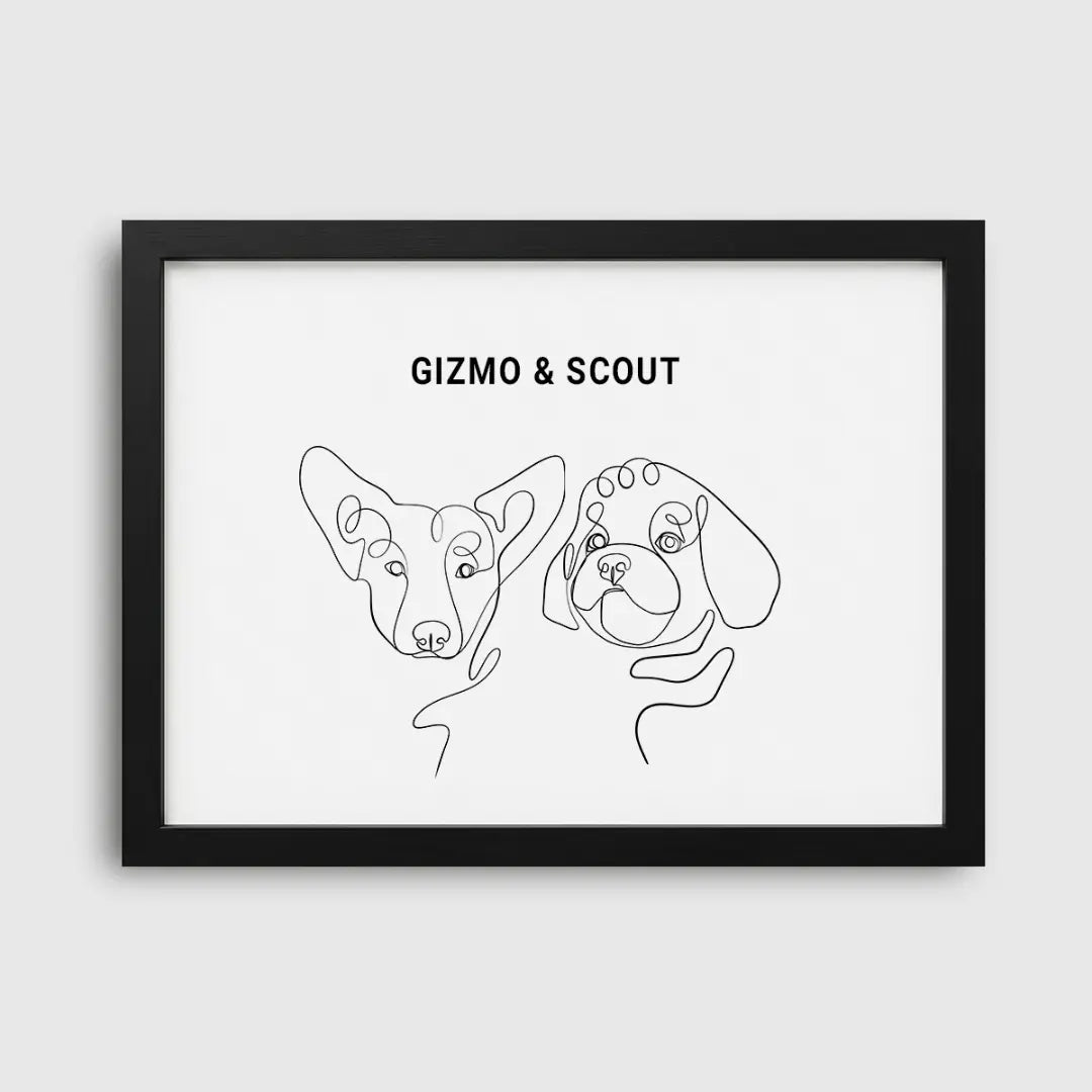 Line Art Pet Portrait