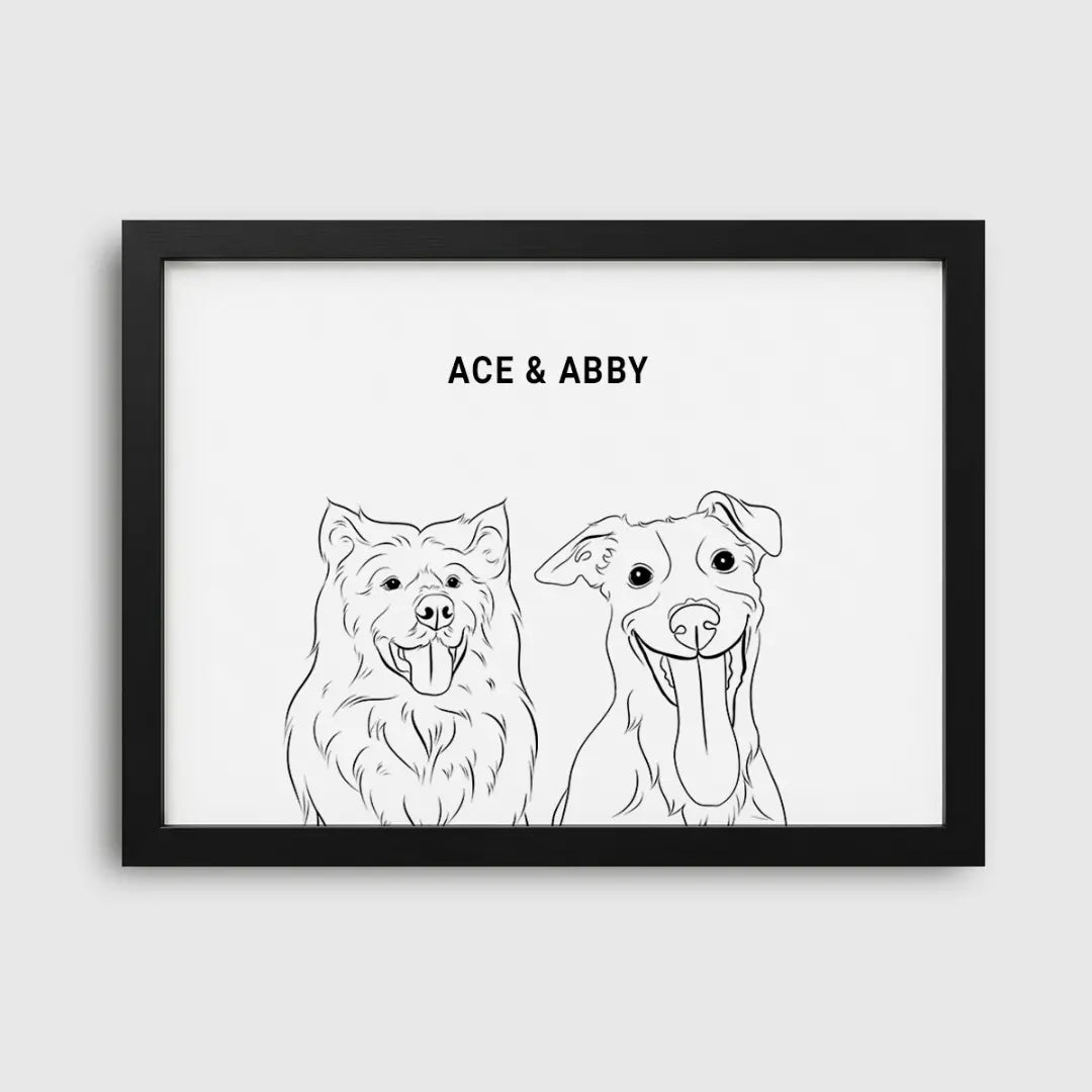 Line Art Pet Portrait