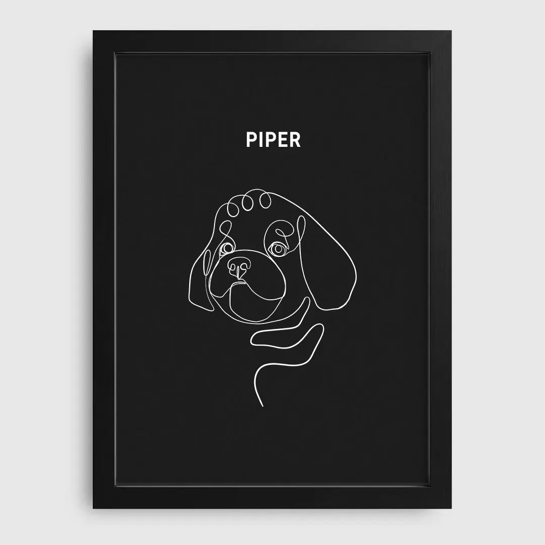 Line Art Pet Portrait