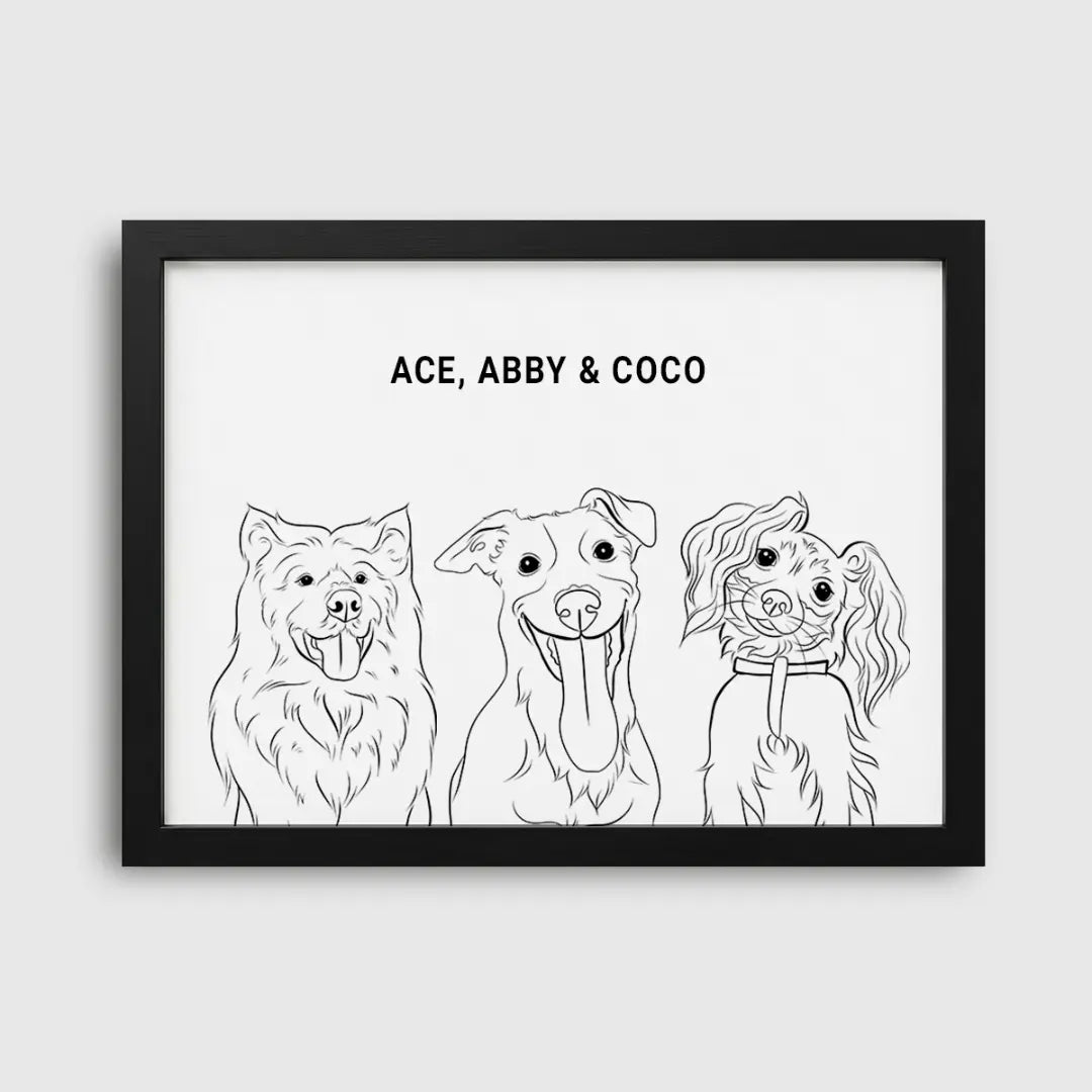 Line Art Pet Portrait