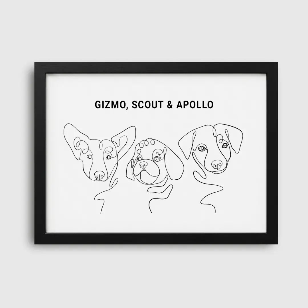 Line Art Pet Portrait