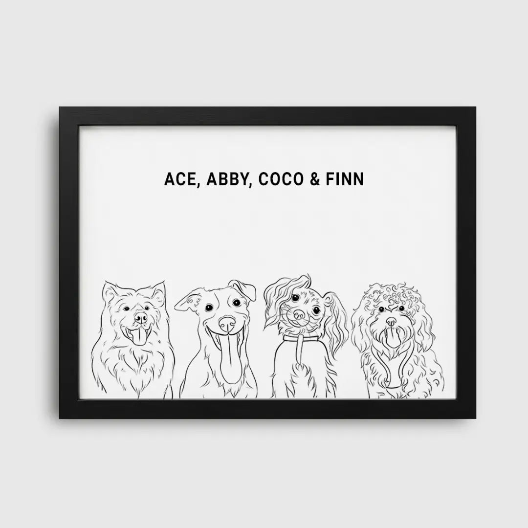 Line Art Pet Portrait