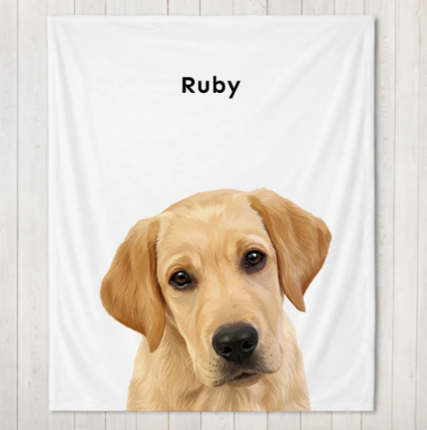 Modern Pet Face Blanket