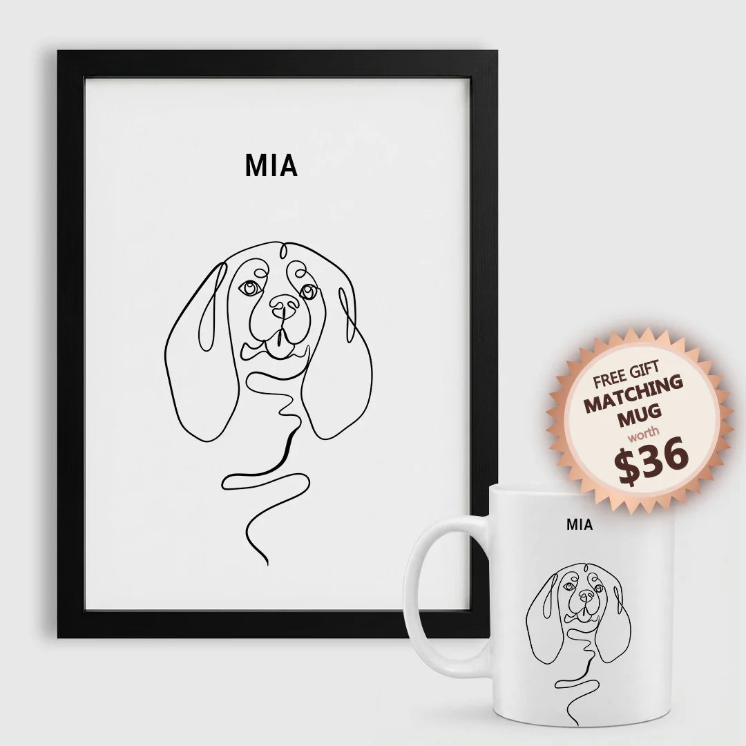 Line Art Pet Portrait
