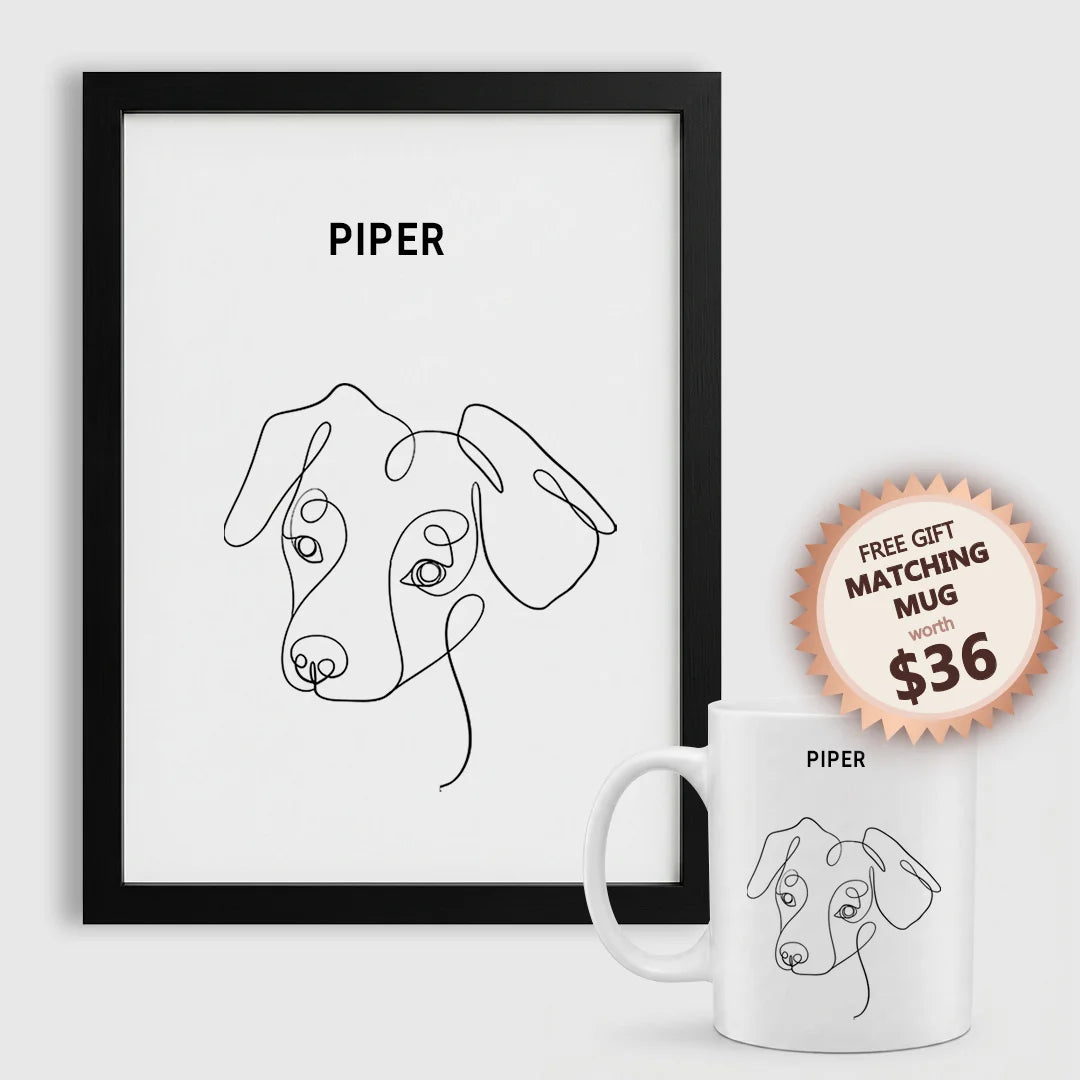 Line Art Pet Portrait