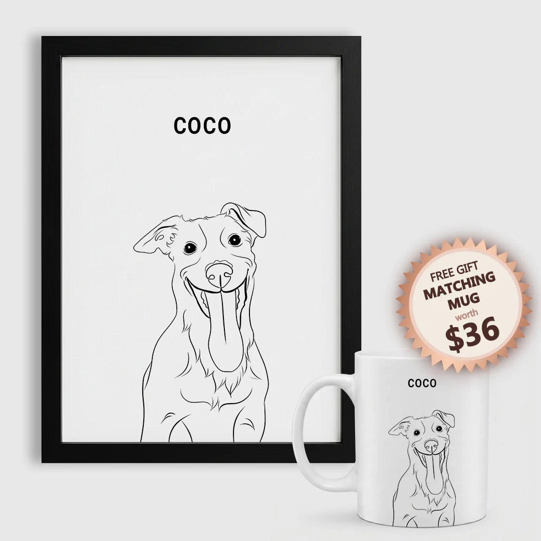 Line Art Pet Portrait