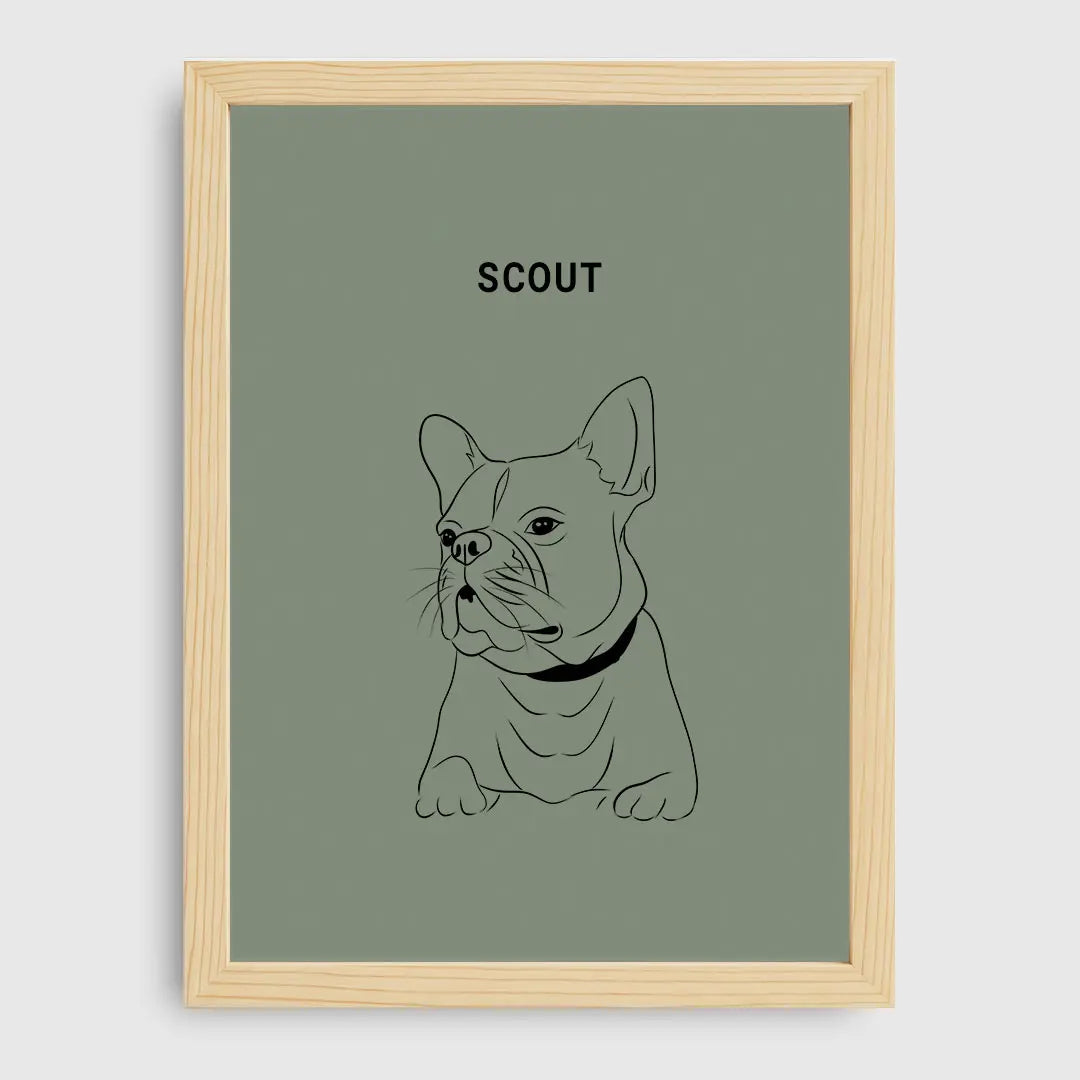 Line Art Pet Portrait